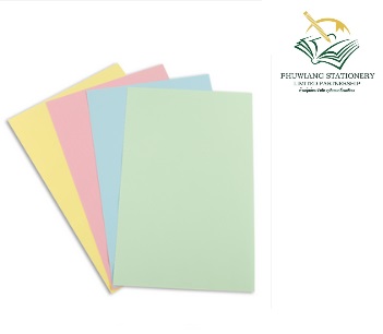 กระดาษปกคละสี A4 180แกรม (50แผ่น) - ภูเวียงเครื่องเขียน